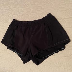 Lululemon black Hotty hot shorts, size 2